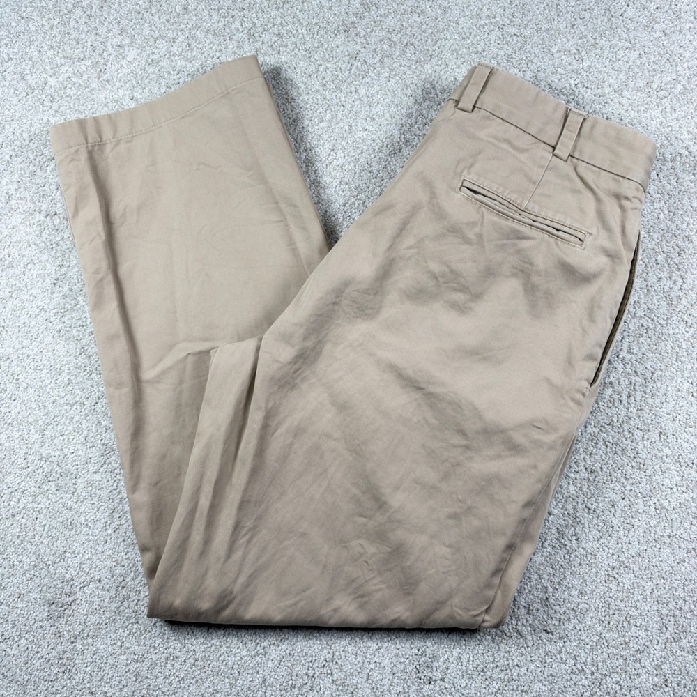Bills Khakis Pants Mens 35 Tan Pleated Cotton Chinos Made in USA